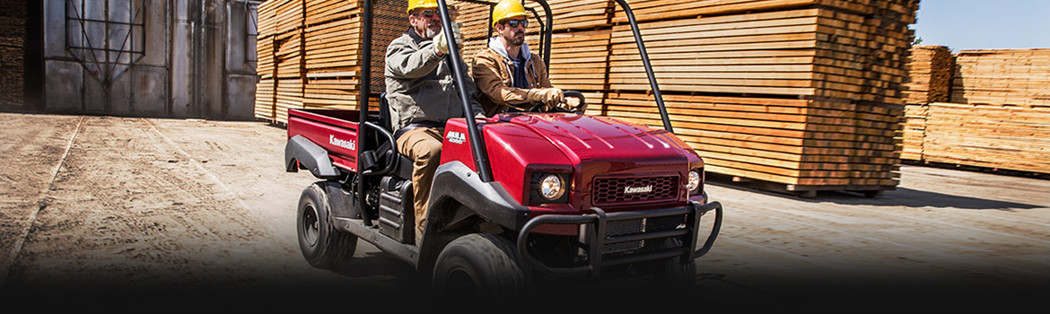2017-Kawasaki-Mule-4000 being used on a construction site